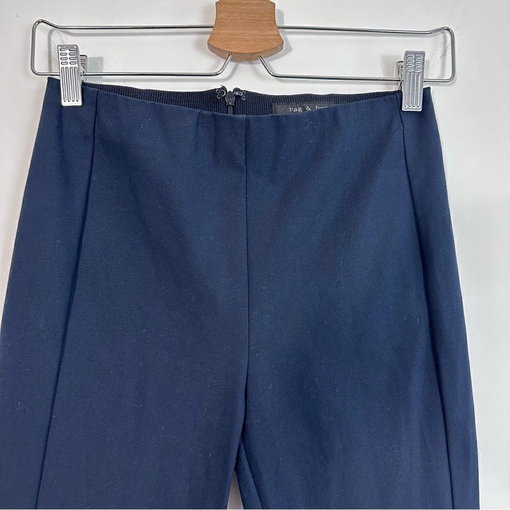 Rag & Bone Navy Blue Simone Trousers Slim Fit Size 2 - Picture 4 of 9